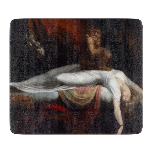 悪夢by Henry Fuseli Gothic Macabre Dark Art カッティングボード (正面)