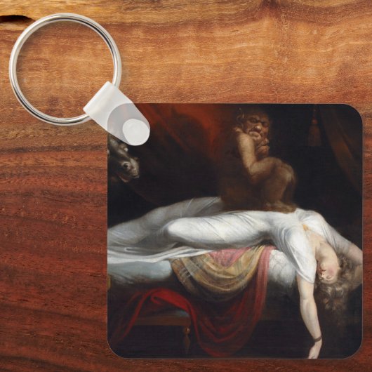悪夢by Henry Fuseli Gothic Macabre Dark Art キーホルダー (正面)