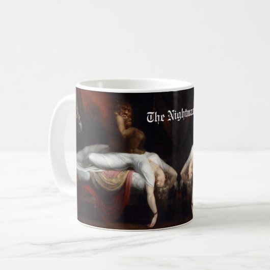 悪夢by Henry Fuseli Gothic Macabre Dark Art コーヒーマグカップ (正面左)