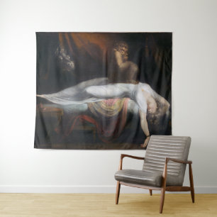 悪夢by Henry Fuseli Gothic Macabre Dark Art タペストリー