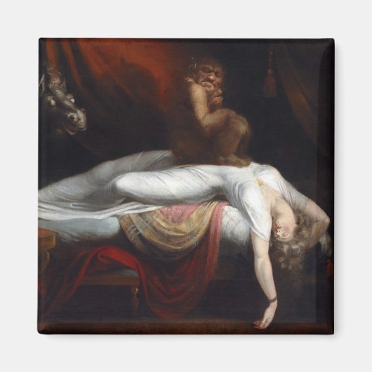 悪夢by Henry Fuseli Gothic Macabre Dark Art マグネット (正面)