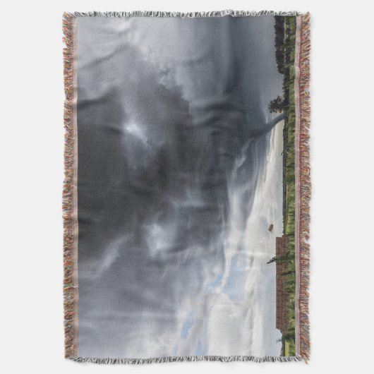 悪天候のトルネードかより手のlifing干し草に押しかけて下さい スローブランケット (正面縦)