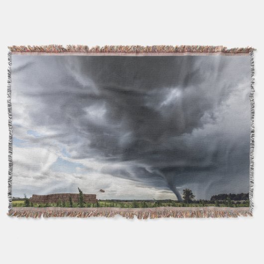 悪天候のトルネードかより手のlifing干し草に押しかけて下さい スローブランケット (正面)