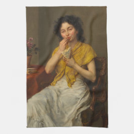 悪女は甘いお菓子を楽しむ (クナウス作) キッチンタオル