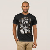 悪妻 イーヴィルクイーン ユーモア 結婚ギフト 夫へ Tシャツ (正面フル)