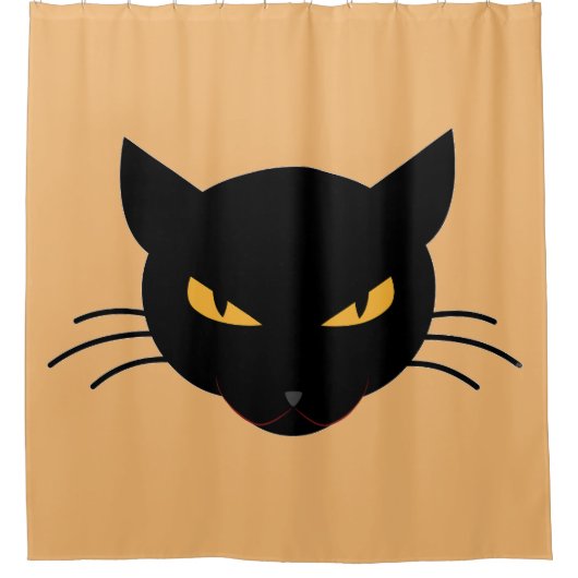 悪子猫 シャワーカーテン (正面)