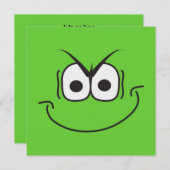 悪役すごい誕生日パーティーの招待グリーン 招待状 (正面/裏面)