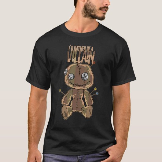 悪役に徹したい ホラー+ヴードゥー人形 グラフィック Tシャツ (正面)