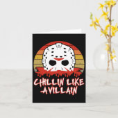 悪役のようにヒルするホラー映画ファン カード (黄色い花)