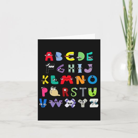 悪役のアルファベット学習 ABC マッチング 悪いアルプの手紙 カード (正面)
