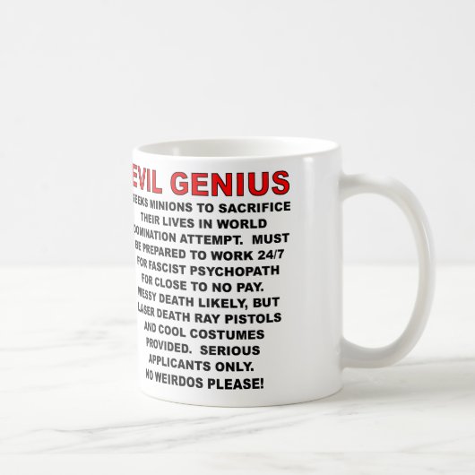 悪役の広告おもしろマグカップ コーヒーマグカップ (右)