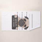 悪役の犬の犬の有罪のムグショット刑務所の囚人の凶悪犯 バスタオル (バスタオル)