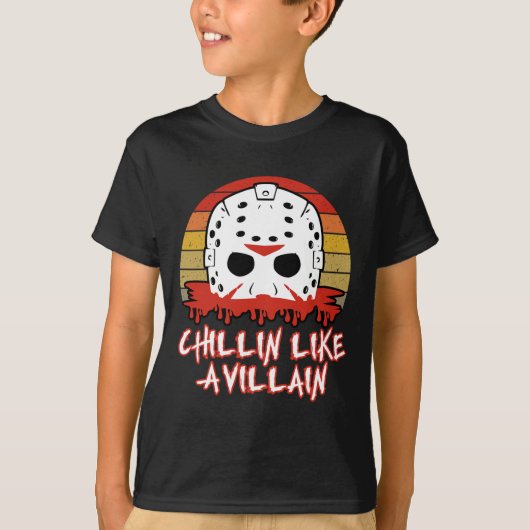 悪役ホラー映画ファンのようなチリン Tシャツ (正面)