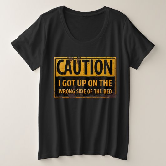 悪得い寝床に プラスサイズTシャツ (デザイン正面)
