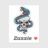 悪意に満ちた抱擁ヘビとスカル シール (シート)