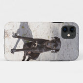 悪意に満ちた目をした黒犬 Case-Mate iPhoneケース (裏面(横))