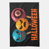 悪意のあるスイーツハロウィーン キッチンタオル (縦)