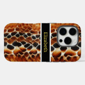 悪意のあるヘビの模様のクローズアップ Case-Mate iPhoneケース (裏面 (横))