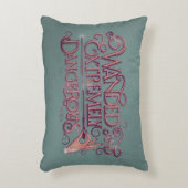 悪意のある非常に危険なグラフィック – ピンク アクセントクッション (正面(垂直))