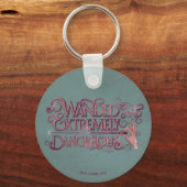 悪意のある非常に危険なグラフィック – ピンク キーホルダー (正面)