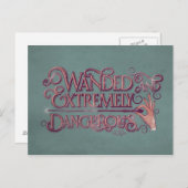 悪意のある非常に危険なグラフィック – ピンク ポストカード (正面/裏面)