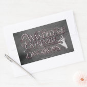 悪意のある非常に危険なグラフィック – 白 長方形シール (封筒)