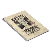 悪意のある非常に危険な指名手配ポスター – 黒 ノートブック (右側)