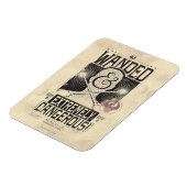 悪意のある非常に危険な指名手配ポスター – 黒 マグネット (左側)