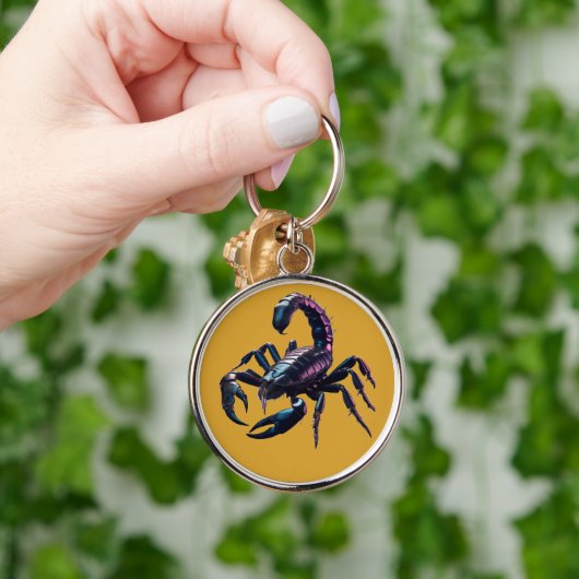 悪意のある黒いサソリ キーホルダー (手)