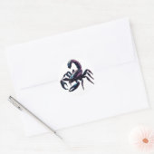 悪意のある黒いサソリ ラウンドシール (封筒)