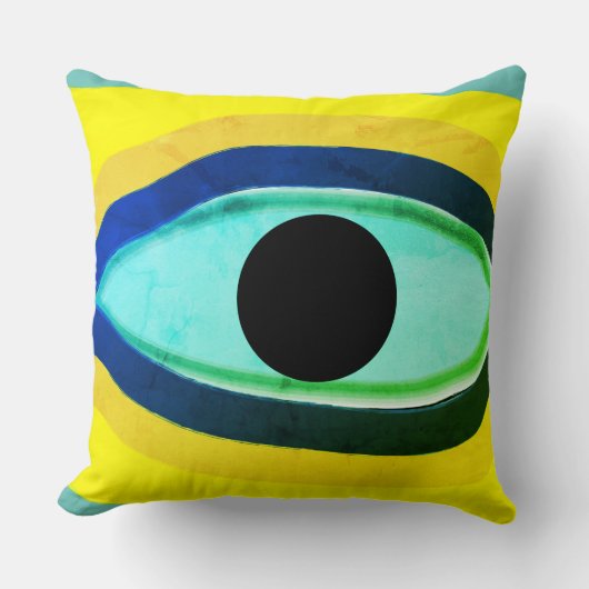悪意の目 抽象 クッション (正面)