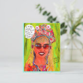 悪数々の女の子アートの目的カード ポストカード (スタンド正面)