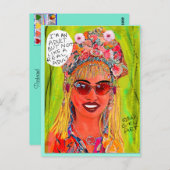 悪数々の女の子アートの目的カード ポストカード (正面/裏面)