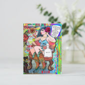 悪数々の女の子アートの目的カード ポストカード (スタンド正面)