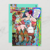 悪数々の女の子アートの目的カード ポストカード (正面/裏面)