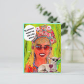 悪数々の女の子アートの目的カード ポストカード (スタンド正面)