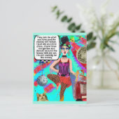 悪数々の女の子アートの目的カード ポストカード (スタンド正面)