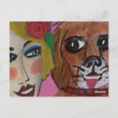 悪数々の女の子アートの目的カード ポストカード (裏面)