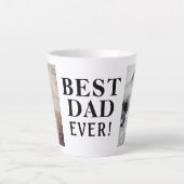 悪最高のいEver Father's Day 2 Photo Collage カフェラテマグ (正面)