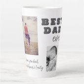 悪最高のいEver Father's Day 2 Photo Collage カフェラテマグ (正面)