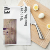 悪最高のいEver Father's Day 2 Photo Collage キッチンタオル (四つ折り)