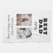 悪最高のいEver Father's Day 2 Photo Collage キッチンタオル (横)