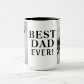 悪最高のいEver Father's Day 2 Photo Collage マグカップ (中央)