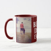 悪最高のいEver Father's Day 2 Photo Collage Red マグカップ (左)