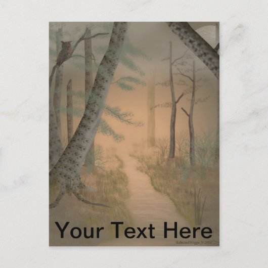 悪月昇りはがき ポストカード (正面)