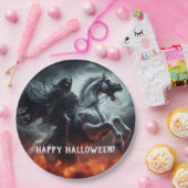 悪淡い色の馬と死のハロウィーン ペーパープレート (パーティー)