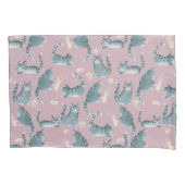 悪灰色のタビー猫がパターンを物ノック 枕カバー (正面)