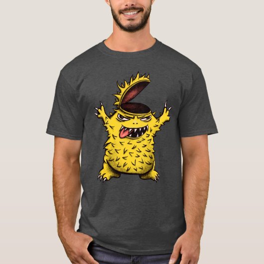 悪熱狂するおもしろいキャラクター Tシャツ (正面)