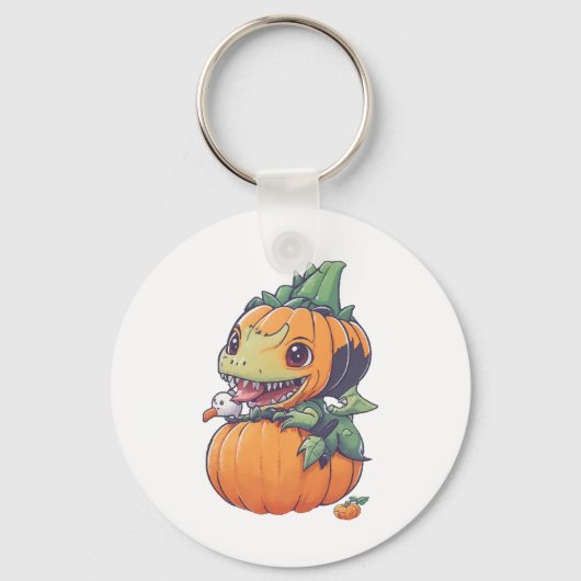 悪熱狂する化を企て食べるかぼちゃ キーホルダー (正面)