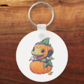 悪熱狂する化を企て食べるかぼちゃ キーホルダー (正面)